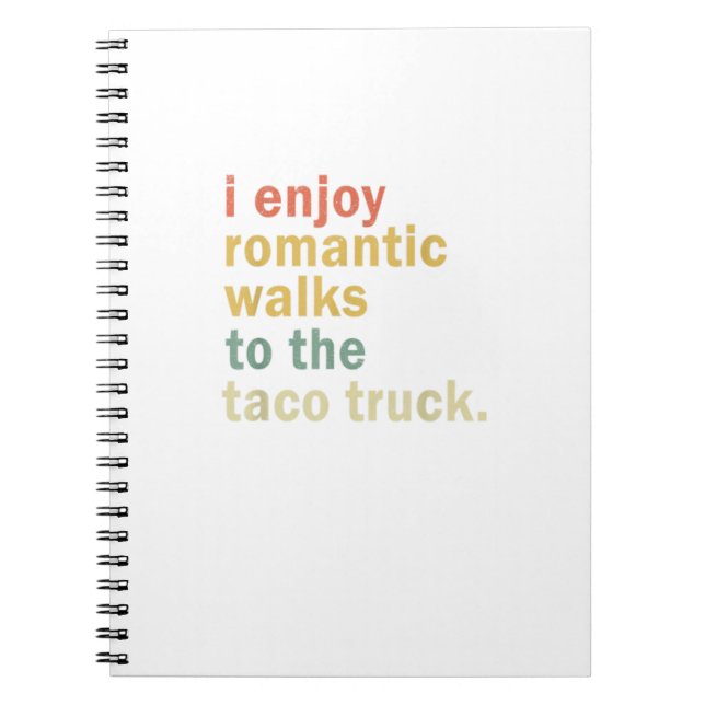 Carnet Funny Taco Romantic Walk Taco Truck Lover Taco Gif (Devant)