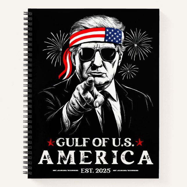 Carnet Funny Trump Golfe Des USA Amérique 2025 4 juillet (Devant)
