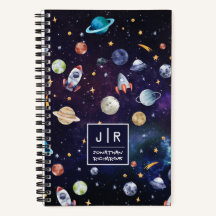 Fusée de l'espace galaxie planètes personnalisée