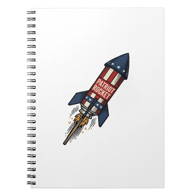 Carnet Fusée Patriot 4 juillet Conception de feux d'artif (Devant)
