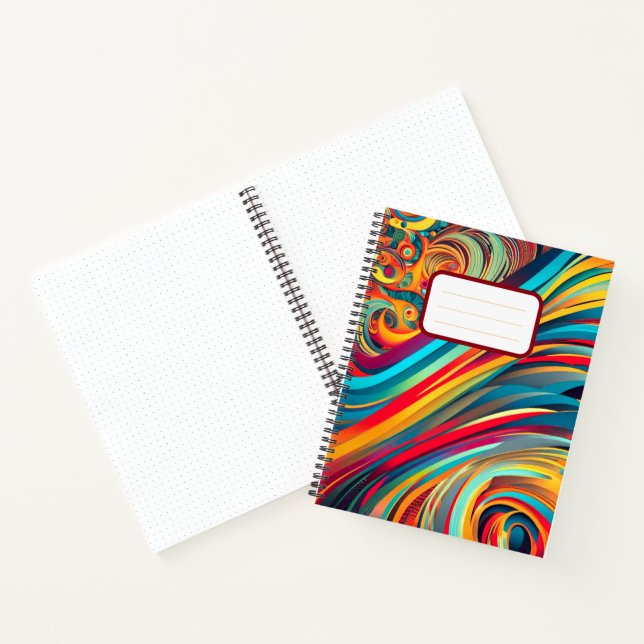 Carnet Fusion de Vagues de Couleurs – Art Abstrait Modern (Intérieur)