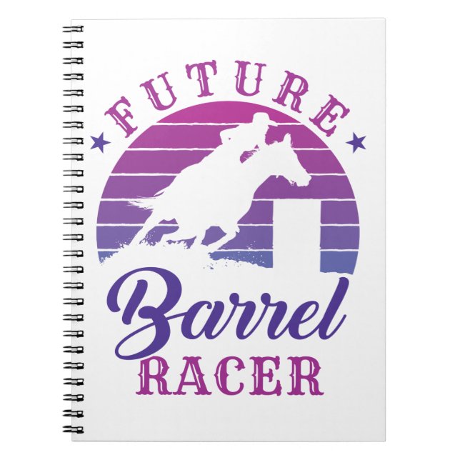 Carnet Futur Barrel Racer Cowgirl Rodeo Barrel Racer (Devant)