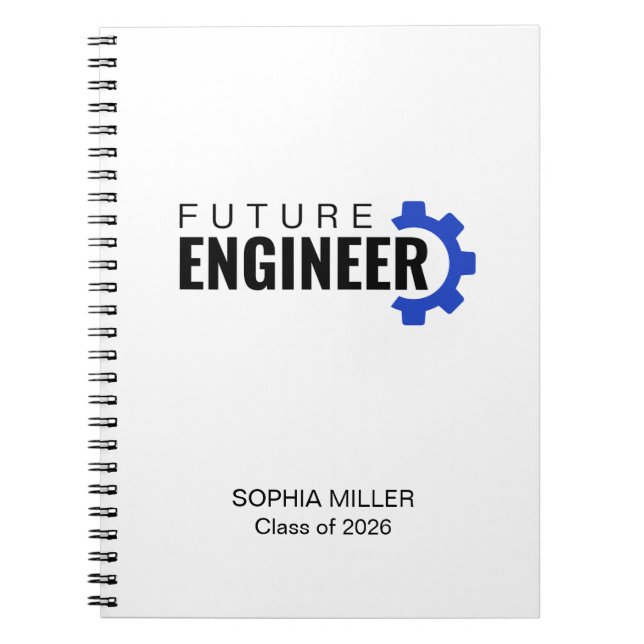 Carnet Future Engineer Personalized Graduation (Devant)