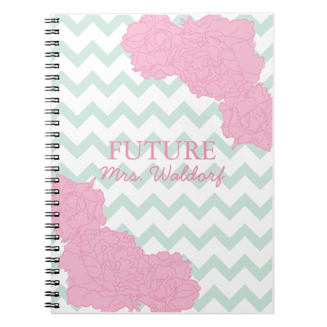 Carnet Future Mme Peonies et Chevron (Devant)