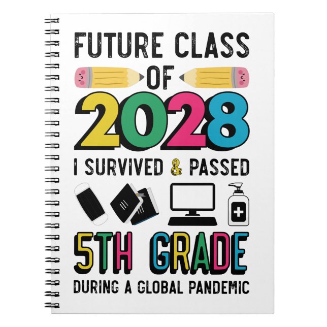 Carnet Future promotion 2028 a survécu et a réussi la 5e  (Devant)