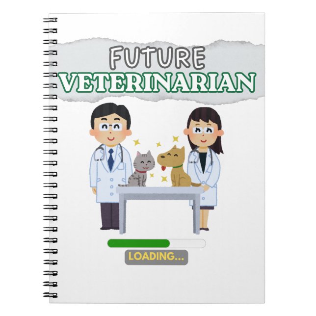 Carnet Future Veterinarian Loading – Vet Student Design (Devant)