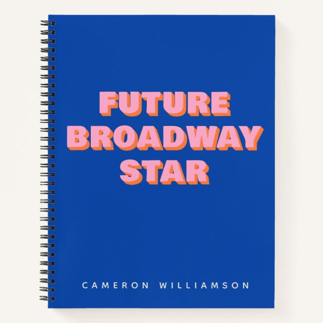 Carnet Futurelle star de Broadway Citation d'acteur perso (Devant)