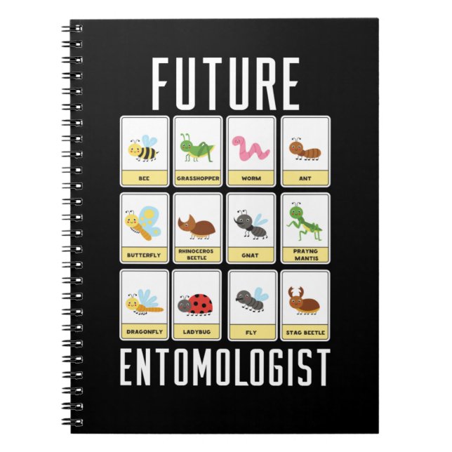 Carnet Futurs types de bogues d'insectes entomologistes (Devant)