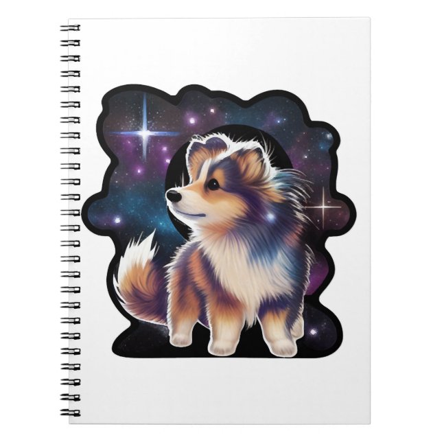 Carnet Galaxie à chiens de mouton de Shetland (Devant)