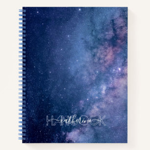 Carnet Galaxie bleue et violette