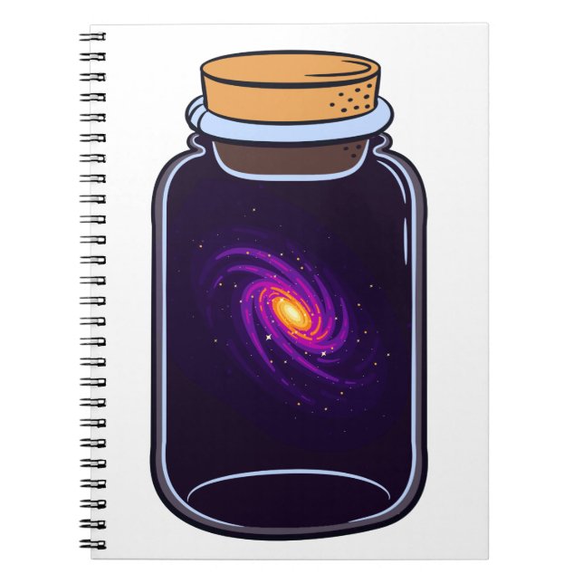 Carnet Galaxie dans un univers Jar Glas Amateurs d'espace (Devant)