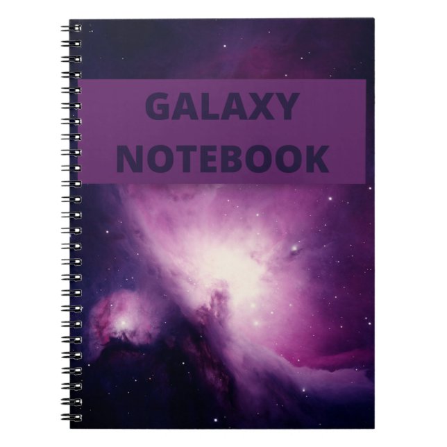 Carnet Galaxie de marbre rose et violet (Devant)