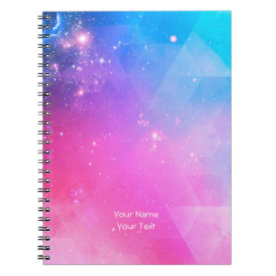 Carnet Galaxie géométrique abstraite personnalisée de