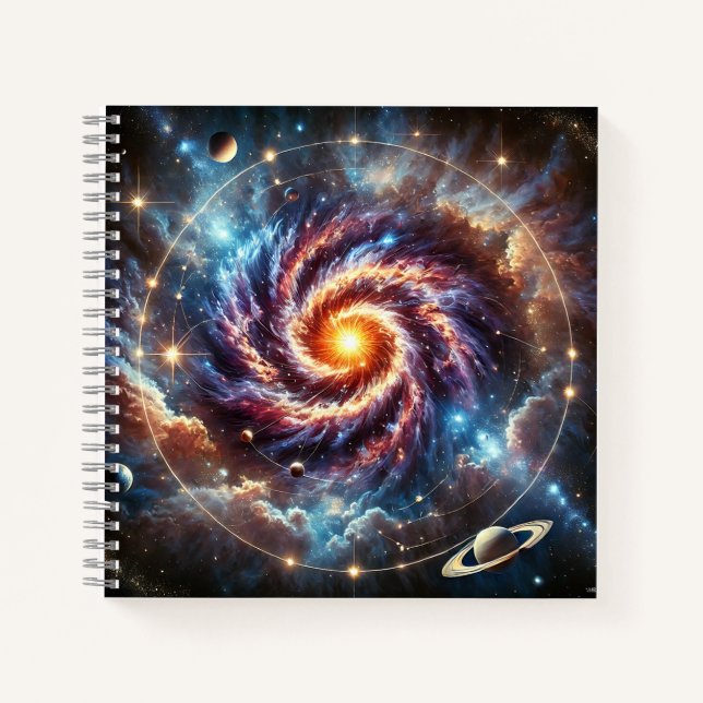 Carnet Galaxie spirale et mouvement céleste (Devant)