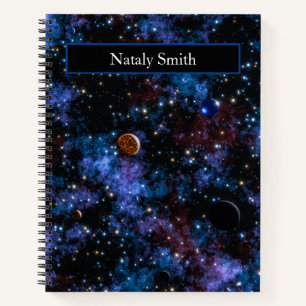 Carnet Galaxies colorées, étoiles et planètes