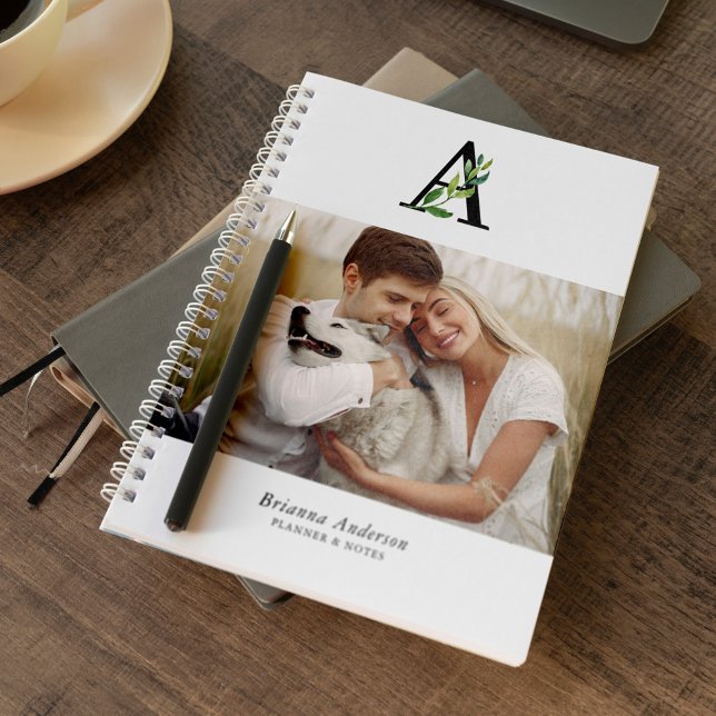 Carnet Galerie Botanique Monogramme de 4 Photos (Créateur téléchargé)