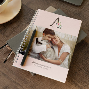 Carnet Galerie Florale Monogramme de 4 Photos