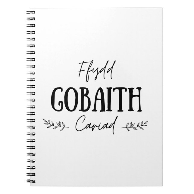 carnet gallois de citation 'Ffydd Gobaith Cariad' (Devant)