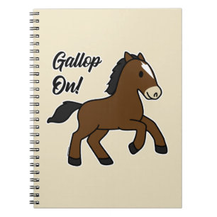 Carnet Gallonnez en avant ! Design adorable de cheval Kaw