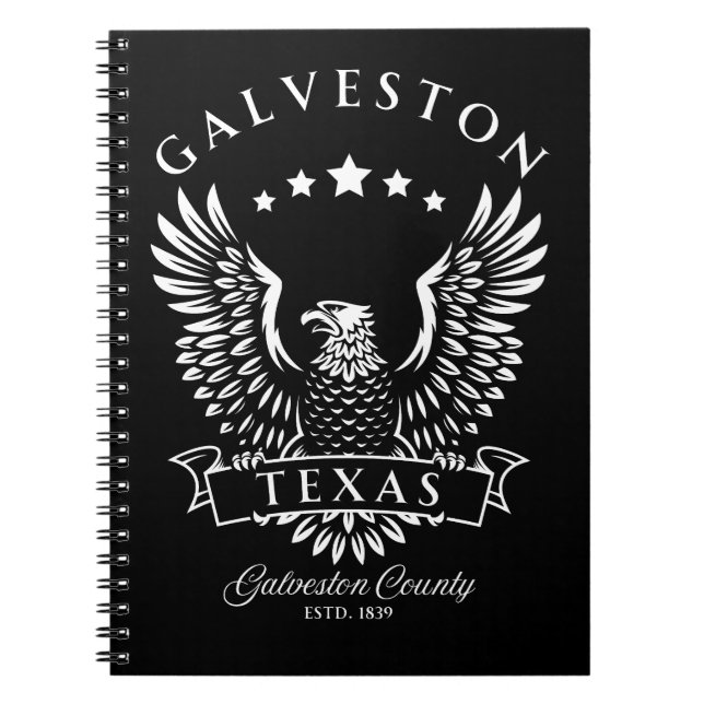Carnet Galveston Texas Vintage Eagle (Devant)