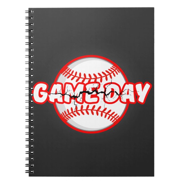 Carnet Game Day Cracked Baseball Sports Graphic (Devant)