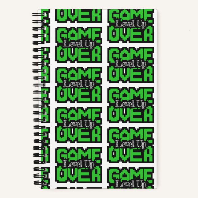 Carnet Game Over, Level Up : Aventure rétro en pixels (Recto)