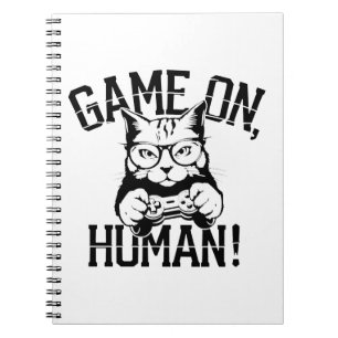 Carnet Gamer Cat Design Jeu Sur L'Homme - Cute Funny Cat
