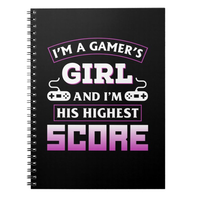 Carnet Gamer Gift Je Suis Une Gamer Girl (Devant)
