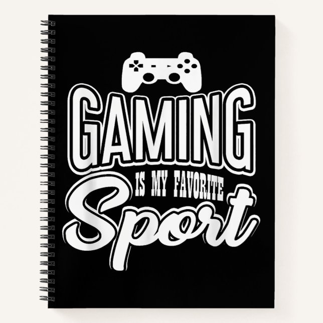Carnet Gamer - Jouer Est Mon Sport Préféré (Devant)
