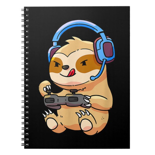 Carnet Gamer Sloth Jeu Machines à Sous Jeu Vidéo Jeu cade (Devant)