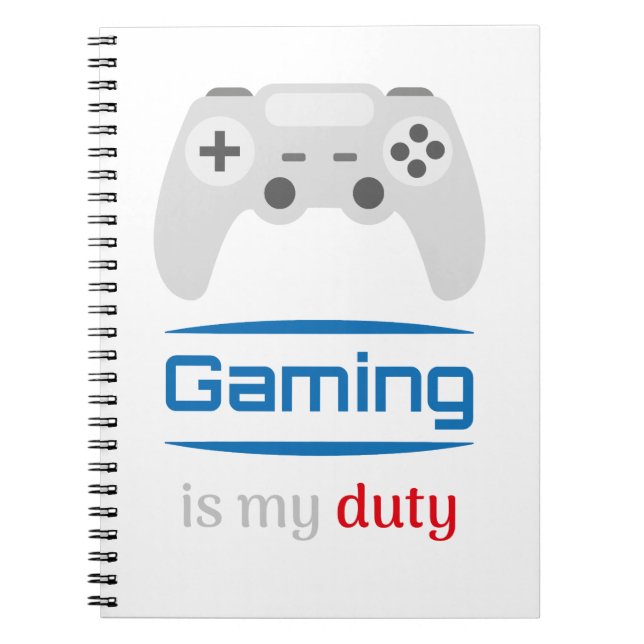 Carnet Gaming Is My Duty Gamer Controller (Devant)