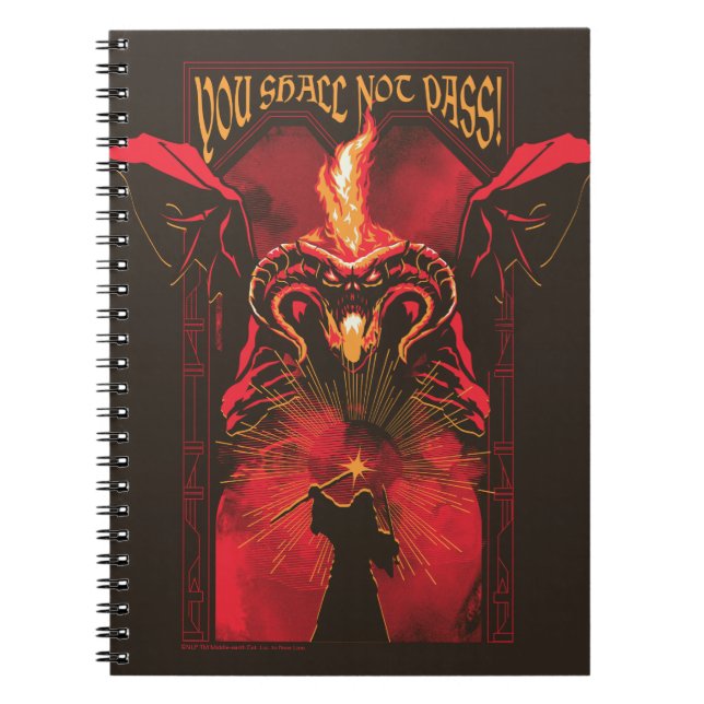 Carnet GANDALF™ contre Balrog "Vous ne passerez pas" Grap (Devant)