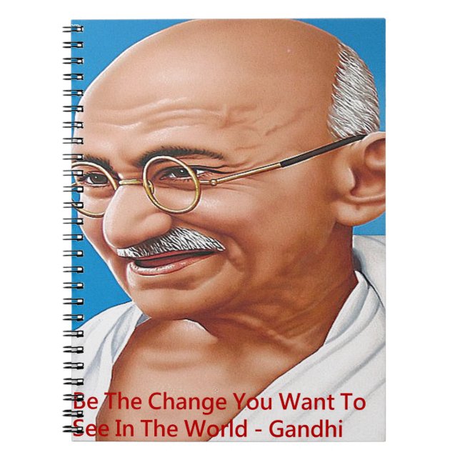 Carnet Gandhi & Be The Change Quote (Devant)