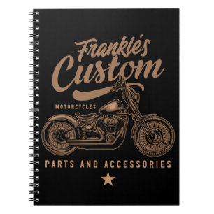 Carnet Garage de moto personnalisé Bobber pour motard
