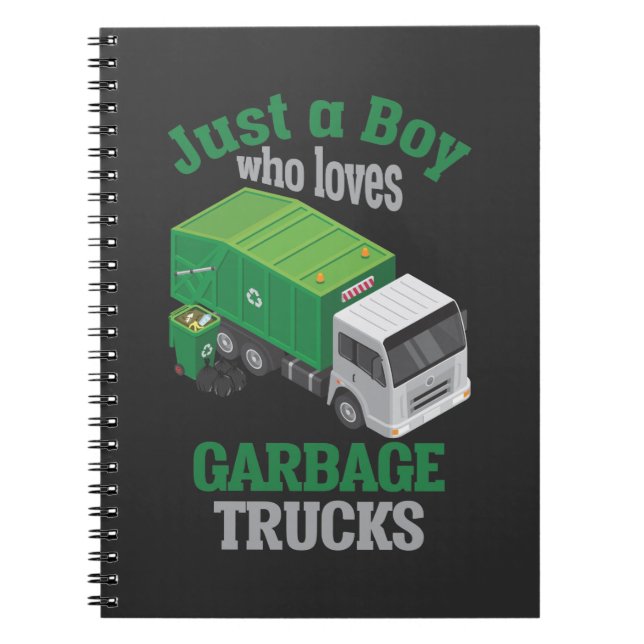Carnet Garbage Truck Loving Boy Toddler Cool Recyclage (Devant)