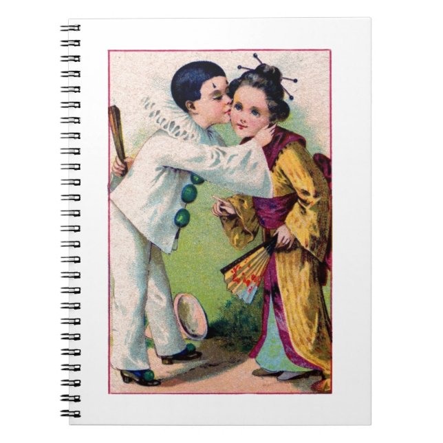 Carnet Garçon de clown de Pierrot embrassant la fille de (Devant)