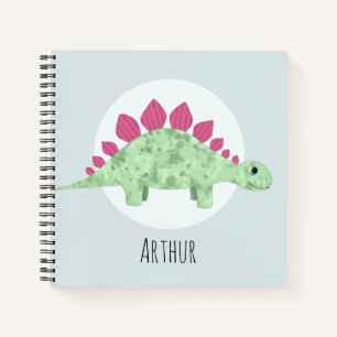 Carnet Garçons Cute Blue Stegosaurus Dinosaur Enfants