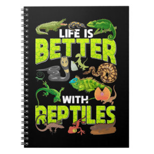 Carnet Garçons Filles Reptiles Lizard Gecko Dragon Porté