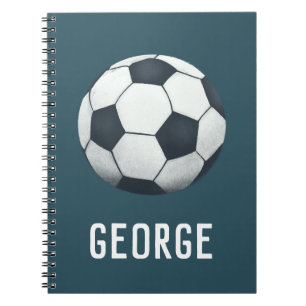 Carnet Garçons mignon et moderne Blue Soccer école pour e
