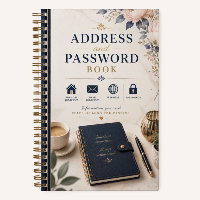 Carnet Garde-adresse et mots de passe (Recto)