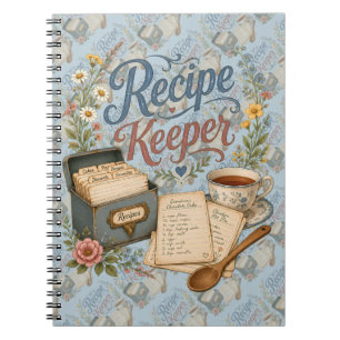 Carnet Garde-recettes Floral Vintage Cottagecore