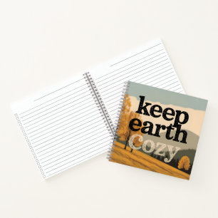 Carnet Garder la Terre Confortable Art Vintage Éco Durabl