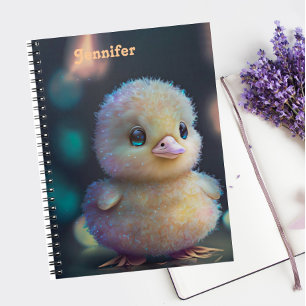 Carnet Garder mignon canard blanc personnalisé