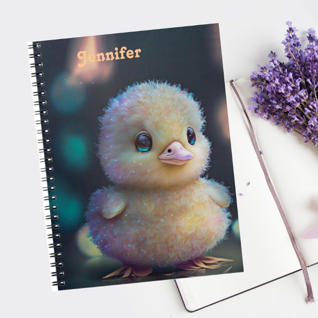 Carnet Garder mignon canard blanc personnalisé (Créateur téléchargé)