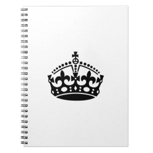 Carnet Gardez calme couronne noire