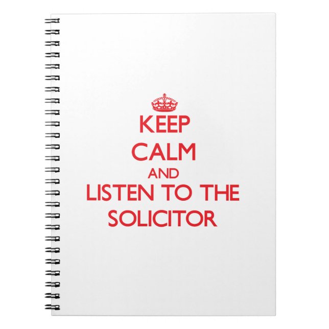 Carnet Gardez le calme et écoutez l'avocat-conseil (Devant)