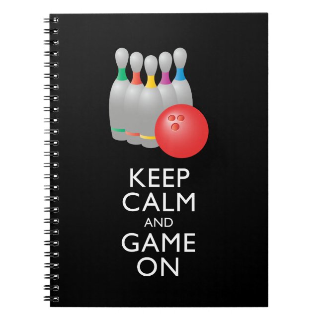 Carnet GARDEZ LE CALME ET LE JEU SUR - Bowling (Devant)