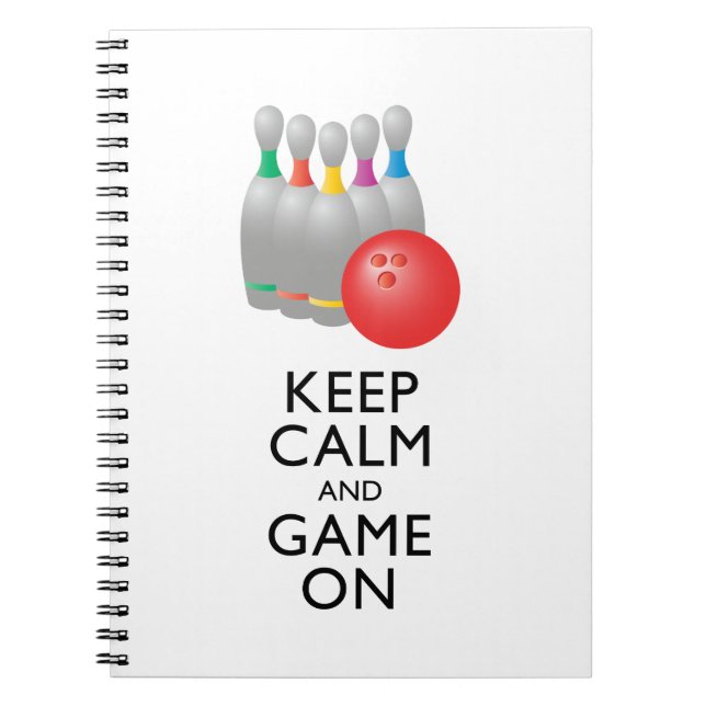 Carnet GARDEZ LE CALME ET LE JEU SUR - Bowling (Devant)