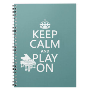 Carnet Gardez le calme et le jeu sur (piano) (toute