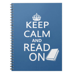 Carnet Gardez le calme et lisez dessus